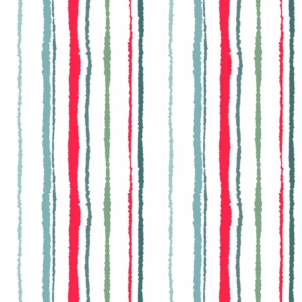 Modèle de bande sans couture. Lignes verticales avec effet papier déchiré. Découper la texture des bords. Fond blanc, rouge, gris. Vecteur — Image vectorielle