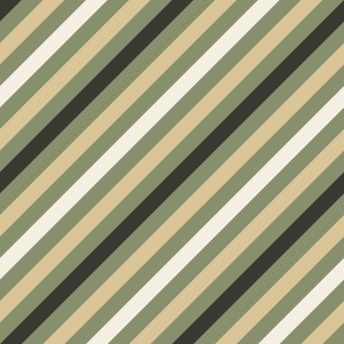 Kesintisiz geometrik desen. Çizgili doku boyun kravat için. Arka plan üzerinde çapraz kontrast şeritler. Gri, zeytin, bej yumuşak renkler. Vektör