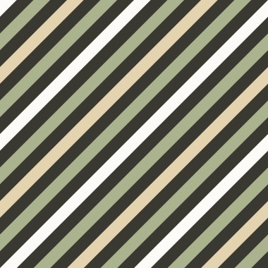 Kesintisiz geometrik desen. Çizgili doku boyun kravat için. Arka plan üzerinde çapraz kontrast şeritler. Gri, zeytin, bej yumuşak renkler. Vektör