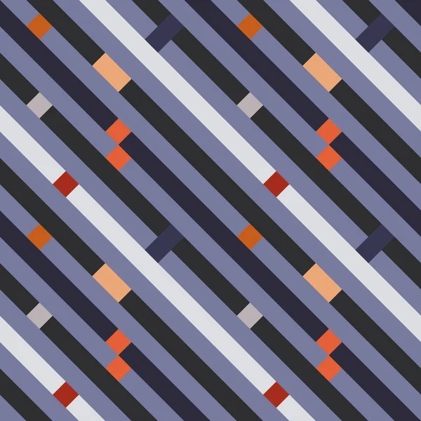 완벽 한 기하학적 stripy 패턴입니다. 대각선의 스트립, 선. 오렌지, 블루, 회색 줄무늬 배경에의 사각형 벡터 — 스톡 벡터