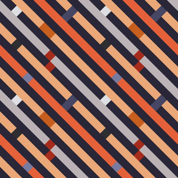 완벽 한 기하학적 stripy 패턴입니다. 대각선의 스트립, 선. 오렌지, 블루, 회색 줄무늬 배경에의 사각형 벡터 — 스톡 벡터