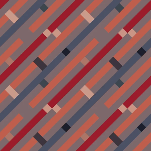 Nahtlose geometrische Streifenmuster. Textur der diagonalen Streifen, Linien. Rechtecke auf orange, rot, grau gestreiftem Hintergrund. Vektor — Stockvektor