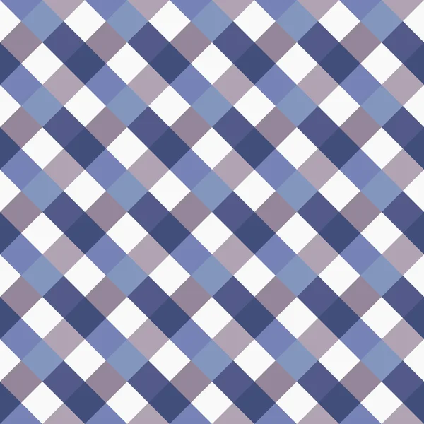 Nahtlose geometrische Karomuster. diagonales Quadrat, gewebter Linienhintergrund. Raute, Patchwork-Struktur. blau, grau, weiß pastellfarben. Vektor — Stockvektor