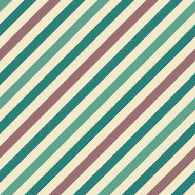 Kesintisiz geometrik desen. Çizgili doku boyun kravat için. Arka plan üzerinde çapraz kontrast şeritler. Bej, kahverengi, turkuaz pastel renkler. Vektör