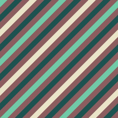 Kesintisiz geometrik desen. Çizgili doku boyun kravat için. Arka plan üzerinde çapraz kontrast şeritler. Bej, kahverengi, turkuaz pastel renkler. Vektör