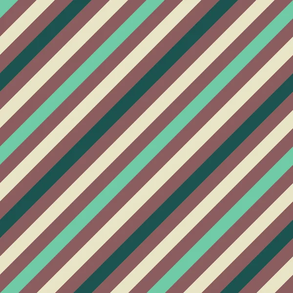 Naadloze geometrische patroon. Gestreept patroon voor nek bondage. Diagonale contrast stroken op achtergrond. Beige, bruin, turquoise pastel kleuren. Vector — Stockvector