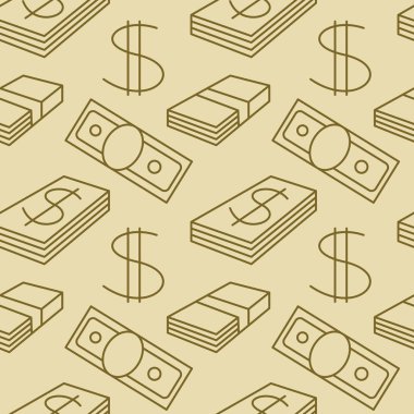 Euro para birimi seamless modeli. Doku Eur para işareti sembolleri ile. Karanlık nesneler üzerinde açık renkli. Yeşil renkler. Vektör