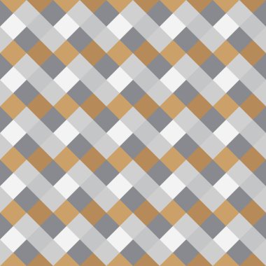 Kesintisiz geometrik desen. Çapraz kare, örgü, dokuma satır arkaplanı. Strapwork doku sıcak, yumuşak, hafif, gri, bej, zeytin renklerde. Rhomb, dikey şekil. Vektör