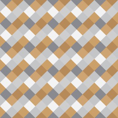 Kesintisiz geometrik desen. Çapraz kare, örgü, dokuma satır arkaplanı. Strapwork doku sıcak, yumuşak, hafif, gri, bej, zeytin renklerde. Rhomb, dikey şekil. Vektör