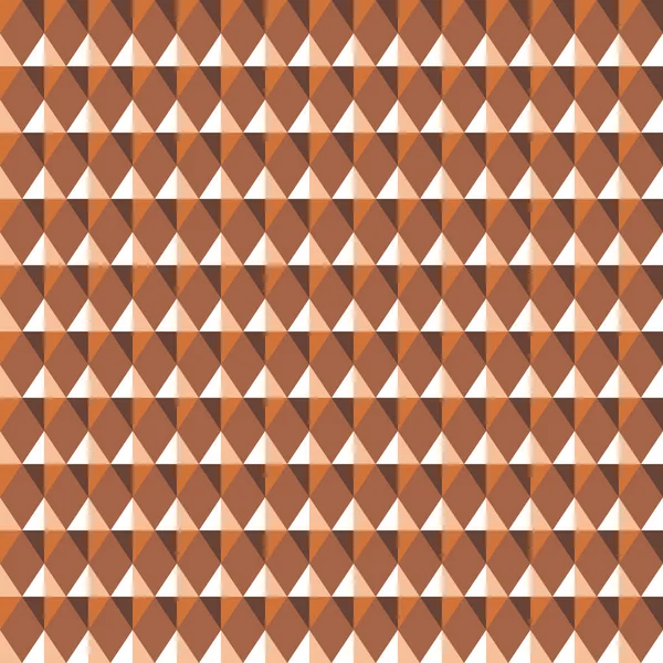 Nahtlose geometrische Muster. Kohlenstoff-Textur. rhombusförmige Lichtfiguren auf orangefarbenem, braunem Hintergrund. Schokolade, Kaffee, Honig Thema. Kupferfarben. Vektor — Stockvektor