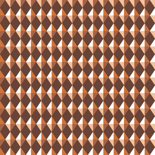 Nahtlose geometrische Muster. Kohlenstoff-Textur. rhombusförmige Lichtfiguren auf braunem Hintergrund. Schokolade, Kaffee gefärbt. Vektor — Stockvektor