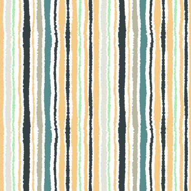 Sorunsuz şerit deseni. Dikey çizgiler yırtık kağıt etkisi ile. Kenar arka plan bile olmamalı. Işık, kontrast, yeşil, gri, sarı renk beyaz. Kış Tema. Vektör