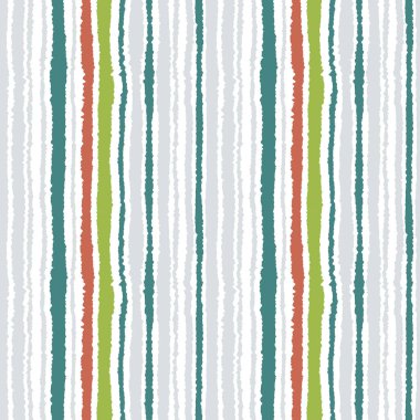 Sorunsuz şerit deseni. Dikey çizgiler yırtık kağıt etkisi ile. Kenar doku bile olmamalı. Beyaz, gri, yeşil, redbrown kış arka plan renkli. Vektör