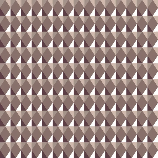 Nahtloses geometrisches Rautenmuster. dreidimensionale konvexe Glanztextur mit Glitzern, Funkeln, Rauten. braun weich gefärbten Hintergrund. Vektor — Stockvektor