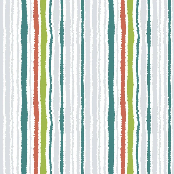 Modèle de bande sans couture. Lignes verticales avec effet papier déchiré. Découper la texture des bords. Blanc, gris, vert, brun rouge fond de couleur d'hiver. Vecteur — Image vectorielle