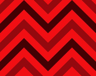 Kesintisiz geometrik şerit deseni. Çizgili doku. Zikzak çizgi arka plan. Çapraz Şeritler. Kırmızı, siyah, karanlık ve aydınlık, kontrast renkler. Kış Tema. Vektör