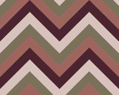 Çizgili, seamless modeli zigzag. Zikzak çizgi doku. Çizgili geometrik arka plan. Zeytin renkli kahverengi, gri, bej. Vektör