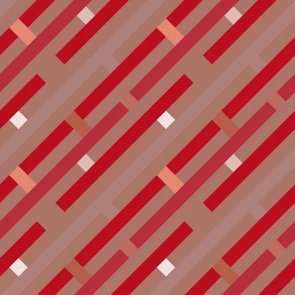 Naadloze geometrische gestreept patroon. Het patroon van diagonaal strips, lijnen. Rechthoeken op oranje, rood, grijs gestreepte achtergrond. Vector — Stockvector