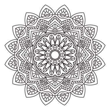 Yuvarlak Hint süsleme / çizilmiş Mandala el 