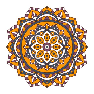 Yuvarlak Hint süsleme / çizilmiş Mandala el