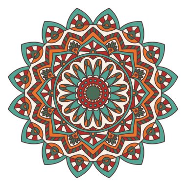 Yuvarlak Hint süsleme / çizilmiş Mandala el 