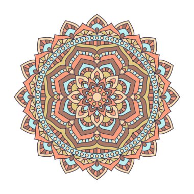Yuvarlak Hint süsleme / çizilmiş Mandala el