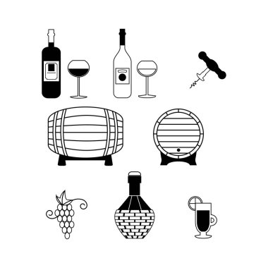 şarap simge kümesi