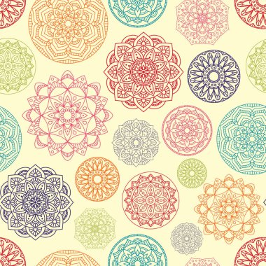 Mandala ile kusursuz desen. 