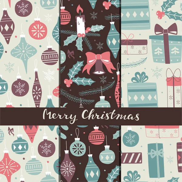 Noel farklı Dikişsiz desen. Xmas el çekilen öğe.