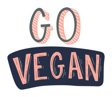 Vektör El Çekim Motivasyon Alıntısı. Vejetaryen Harfleme Deyimi. 