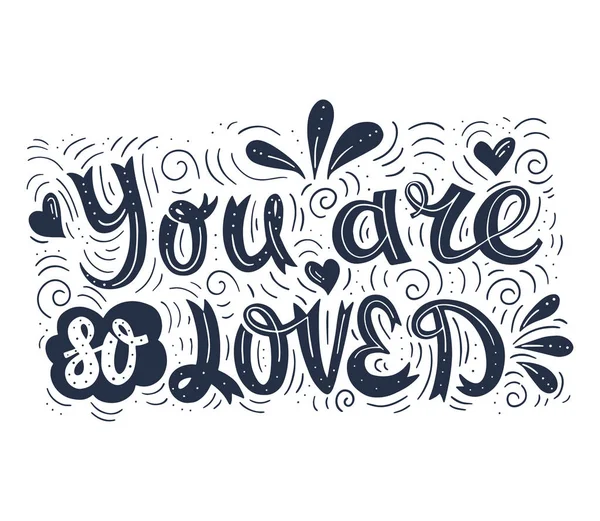 Vector Lettering Frases românticas sobre o amor. Handlettering Isolado em Branco . — Vetor de Stock