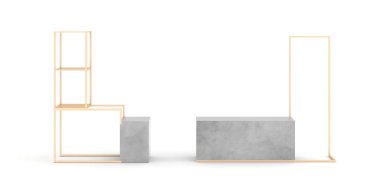 Boş lüks görüntü, 3d render özgün tasarım