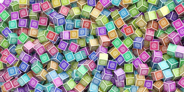 Social media infinite icons 3d rendering — Stock Photo, Image