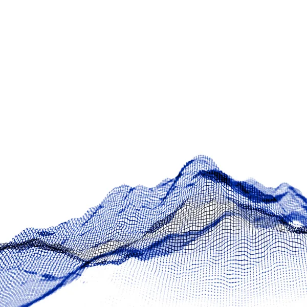 Abstrakt wireframe bakgrund, 3D-rendering — Stockfoto