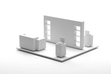 Kopya alanı ile sergi bilgi noktası