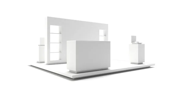 Пустой выставочный киоск, с копировальным пространством — стоковое фото