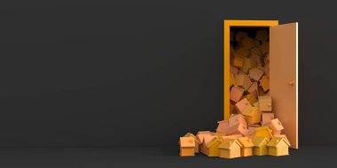 Sonsuz bir kapıdan, orijinal 3d render alma evler.