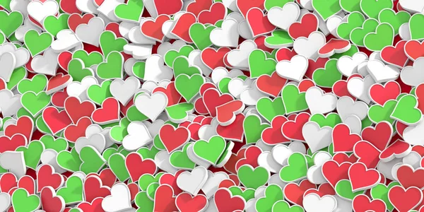 Infinite hearts background, original 3d rendering, love theme — Stock Photo, Image