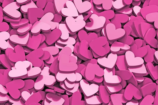 Бесконечные сердца фон, оригинальная 3D рендеринг, тема любви — стоковое фото