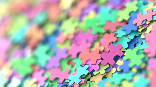 Jigsaw background, teamwork and strategy concepts, original 3d r — Stock Photo, Image