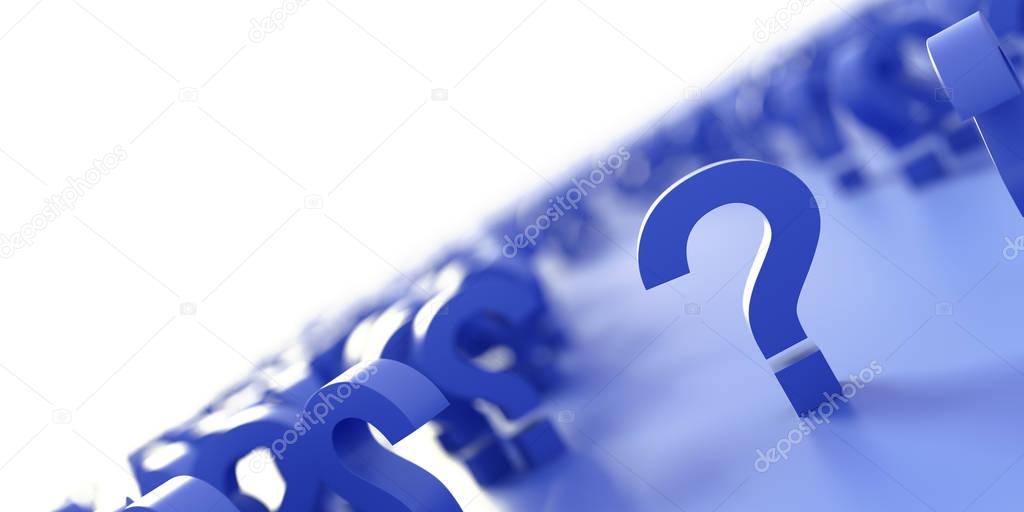 infinite question icons, original 3d rendering; business and mar