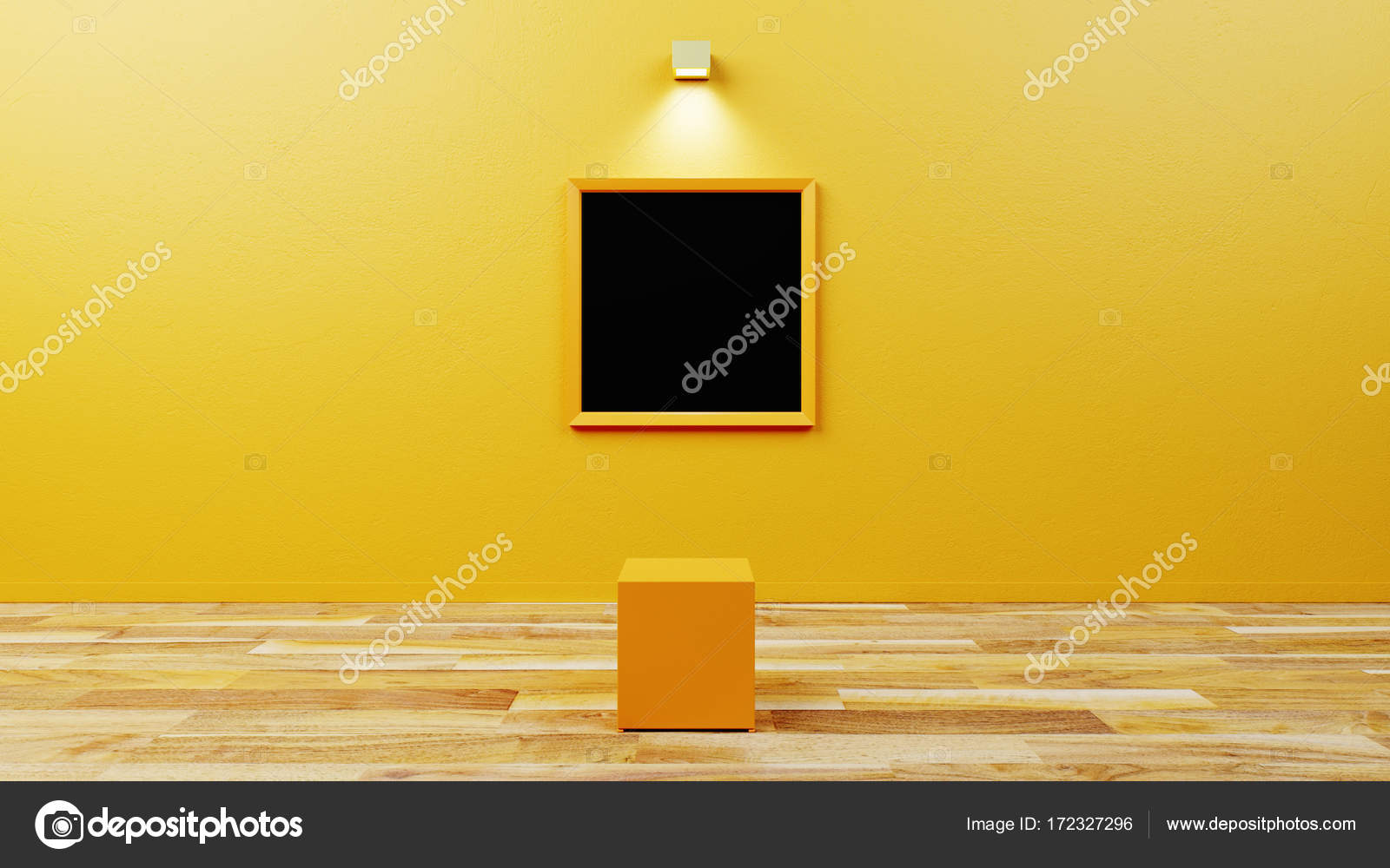 Empty museum showcase with customizable copy space Stock Photo by