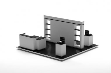 Kopya alanı ile sergi bilgi noktası