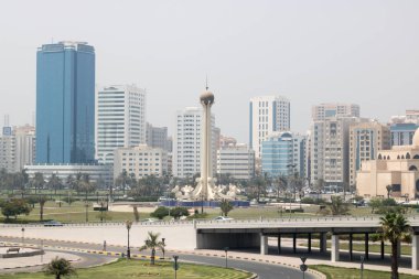 Sharjah şehir merkezinde tür Faisal Camii