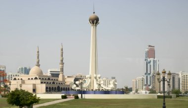 Tür Faysal Camii Sharjah şehir merkezinde, Birleşik Arap Emirlikleri