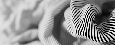 Soyut çizgili yüzey, siyah ve beyaz asıl 3D görüntüleme