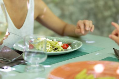 Eski stil geleneksel İtalyan restoranı