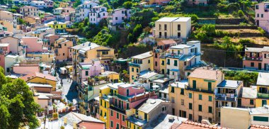 Birçok bina, evler hava manzaralı. 