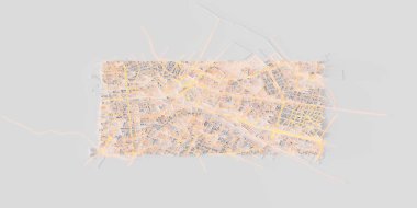 Tekno mega şehir; kentsel ve geleceksel teknoloji kavramları, orijinal 3D tasarım