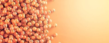 Sonsuz duygu simgeleri 3 boyutlu özgeçmiş, sosyal medya ve iletişim kavramı